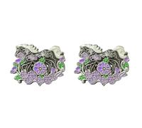 Lot de 2/5 broches violettes en forme de coquelicot - En émail - Pour le jour du souvenir - Souvenirs, 2 Pcs, Métal