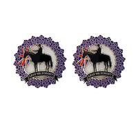 Lot de 2/5 broches violettes en forme de coquelicot - En émail - Pour le jour du souvenir - Souvenirs, 5 Pcs, Métal
