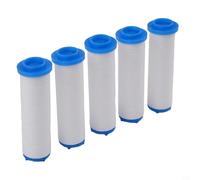 Lot de 2/5 cartouches de rechange en coton PP pour système de purification de l'eau, réduit les métaux lourds, le fluorure, le calcaire, adoucisseur d'eau pour une peau plus saine et des cheveux (5