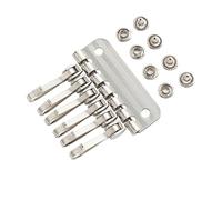 Lot de 2/5 crochets pour clés de portefeuille - 6 crochets - En métal - Accessoires en cuir - Nickel - Total de 2 pièces