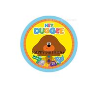 Lot de 2,5 décorations rondes en papier de riz comestible pour gâteau d'anniversaire Motif Hey Duggee 19,1 cm