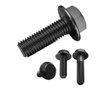 Lot de 2, 5 ou 10 boulons hexagonaux en acier allié de qualité 10.9 M5, M6, M8, M10, M12, M14, M16, avec bride, dentée et antidérapante GB5789(2Pcs,M16x60mm)