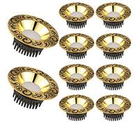 Lot de 2, 5 ou 10 Spots LED encastrables en Laiton sans Douille, 10 ou 12 cm, 12 W, 14 W, 16 W, 18 W, Blanc Chaud, Lot de 5 (18 W)