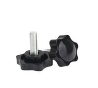 Lot de 2, 5 ou 10 vis moletées à tête cylindrique M4, M5, M6, M8, M10, filetage en étoile, for serrage de vis à bois pour Outils Mécaniques(M8x60 2PCS)