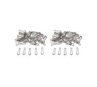 Lot de 2 50 leurres de pêche à changement rapide Hawaïen - 17 mm - Noir