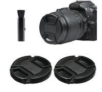 Lot de 2 58mm Bouchon d'Objectif Frontale Protège, Bouchon d'objectif, Bouchon d'objectif Universel Compatible, livré avec 1 brosse d'objectif, pour Les appareils Photo avec Objectif de 58mm