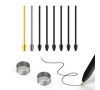 Lot de 2 + 6 pointes métalliques de rechange pour Samsung Galaxy Tab S9/S9FE+/S9 Ultra/S8/S8+/S8 Ultra/S7/S7 FE/S6/S6 Lite/S22/S23 Ultra S, plastique + cuivre + pointes en titane + clip + organiseur