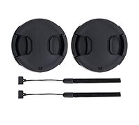 Lot de 2 82mm Bouchon d'Objectif Cache Capuchon pour Canon EF 16-35mm f2.8L, EF 24-70mm f2.8L, Nikon AF-S 24-70mm f2.8E, Sony FE 16-35mm f2.8 GM, FE 24-70mm f2.8 GM Et Autres Objectifs 82mm