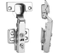 Lot de 2 8645i TH52 110 Degré Complètement en Applique Charnieres Standard, avec vis M4x16mm, Fermeture en douceur Charnière automatique, avec Amortisseur Mécanisme de Fermeture Automatique