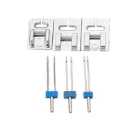 Lot de 2/90 3/4 de pied presseur à double aiguille pour couture décorative et nervures