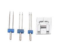 Lot de 2/90 3/4 de pied presseur à double aiguille pour couture décorative et nervures
