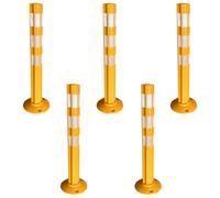 Lot de 2 à 24 cônes de signalisation Portables, balises réfléchissantes de sécurité pour allées, trottoirs et allées piétonnes - Poteaux Jaunes Flexibles pour stationnement, idéaux pour la s