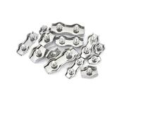 Lot de 2 à 5 serre-câbles étanches en acier inoxydable, colliers de serrage simples/doubles, fixations à verrouillage M2-M6 for quincaillerie(M6-Double Clip 2Pcs)