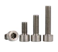 Lot de 2 à 5 vis à six pans creux en titane DIN912 M1.6 M2 M2.5 M3 M4 M5 M6 M8 Gr2(10mm,M3 5PCS)