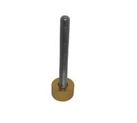 Lot de 2 à 5 vis moletées à tête plate en aluminium M5 M6, filetage en acier inoxydable, à serrage manuel(Gloden,M6X12 2PCS)