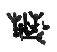 Lot de 2 à 50 écrous papillon hexagonaux extérieurs en nylon noir, M3, M4, M5, M6, M8, M10, M12, DIN933(M5x20mm-30pcs)