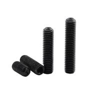 Lot de 2 à 50 vis à six pans creux noires M2-M12 à tête bombée sans tête en acier au carbone(12mm,M6 10-20pcs)