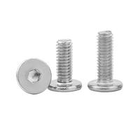 Lot de 2 à 50 vis à tête hexagonale ultra-fines à six pans creux M2,5 M3 M4 M5 M6 M8 en acier inoxydable(50mm,M4 30pcs)