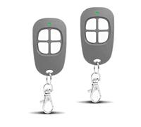 Lot de 2 AAM0049 Télécommande Portail et Garage - Compatible SCS Sentinel - 433,92 MHz - 4 Canaux - Code Secret Tournant & Portée Longue - Gris