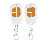 Lot de 2 AAM0094 Télécommande Portail Garage 4 Canaux, 433.92MHz Compatible SCS Motorisation Portail et Porte de Garage(orange)