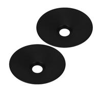 Lot de 2 abat-jour coniques en fer noir 22 CM pour suspension | Style rétro à bord replié, montage rapide avec douille 4,2 cm, finition mate pour intérieur ancien et terrasse