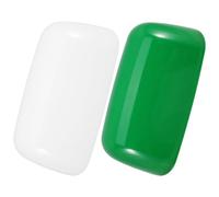 Lot de 2 abat-jour en Plastique Vert et Blanc Style Lampe de Banquier Vintage pour Lampe de Bureau Chevet abat-jour Suspendu Polyvalent Remplacement Solide