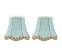 Lot de 2 abat-jour en tissu vert au style simple | Lumière diffuse décorative, ne se décolore pas, pour lampe murale ou plafond, chambre et pièce