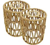 Lot De 2 Abat-Jour De Plafond en Rotin, Abat-Jour en Osier, Abat-Jour Suspendu en Rotin Tissé De Style Bohème, Abat-Jour Suspendu De Plafond Vintage, Abat-Jour Suspendu, Décoration De Lampe