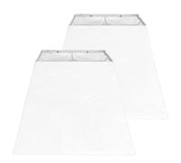 Lot de 2 abat-jours carrés de rechange blancs 20,3 x 20,3 cm en haut, 33 x 33 cm en bas 25,4 cm de hauteur, abat-jour carré en lin naturel fabriqué à la main pour lampes de table, lampadaires