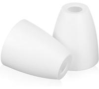 Lot de 2 abat-jours de rechange en plastique blanc givré pour lampe de table ou lampadaire, petit clip, E14, ouverture de 38 mm