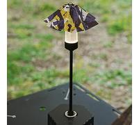 Lot de 2 abat-jours en forme de parapluie, 17 cm avec motifs artistiques, légers et comprend une corde de 69 cm pour l'accrocher (bleu et jaune)