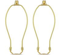Lot de 2 abat-jours Harpe détachable - 25,4 cm - Comprend un support de harpe, une base de selle et un embout de lampe - Convertisseur de lampe en laiton pour lampes de table et de sol.