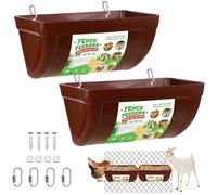 Lot de 2 abreuvoirs pour poules - Clôture suspendue - Distributeur d'eau - Avec clips - Distributeur d'eau à suspendre - Pour poules, canards, oies, pigeons