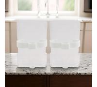 Lot de 2 abreuvoirs transparents pour oiseaux inséparables et eau en acrylique pour petits oiseaux - pour un nettoyage facile - Distributeur automatique de canaris pour perroquets, oiseaux