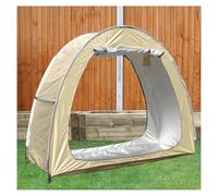 Lot de 2 abris de rangement étanches pour vélo d'extérieur avec double porte pour 2 à 5 vélos Jaune