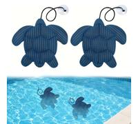 Lot de 2 absorbeurs d'huile en mousse pour spa | Filtre flottant réutilisable en forme de tortue pour absorber la mousse, la graisse dans l'eau