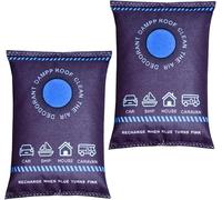Lot de 2 absorbeurs d'humidité réutilisables 2026 - Pour la maison, la voiture, la cave, les camping-cars, les bateaux, les placards