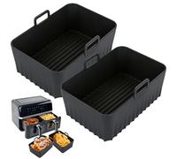 Lot de 2 accessoires Airfryer pour Ninja Foodi Max Dual Zone AF300EU AF400EU 7,6 L-9,5 L, accessoire de moule en silicone pour friteuse à air chaud Double Stack XL SL400EU, Air Fryer en silicone