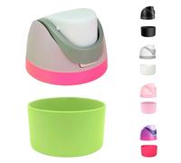 Lot de 2 accessoires compatibles avec Owala : bottes en silicone pour bouteille d'eau Owala de 710 ml, 946 ml, couvercle de rechange compatible avec Owala Freesip, couvercle supérieur compatible avec