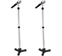 Lot de 2 accessoires de décoration pour maison de poupée, mini maison de poupée 1:12 miniature avec support, jouet, décoration, meubles de maison de poupée, microphone miniature (90 x 18 mm)