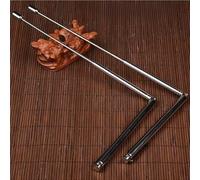 Lot de 2 accessoires de divination réglables en acier inoxydable pour radiesthésie et géomancie, tige psychique argentée de 50 cm