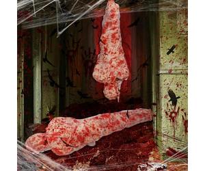 Lot de 2 Accessoires de Fausses cadavres d'halloween - Cadavre Suspendu - Kit de Sac mortuaire d'halloween Effrayant Décoration d'halloween pour Victimes mortes Décoration de Maison hantée