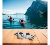 Lot de 2 accessoires de fixation en acier inoxydable pour yacht - Design coulissant (25 mm)