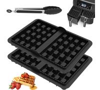 Lot de 2 accessoires de friteuse à air chaud, en silicone, avec pince, moule gaufré en silicone résistant à la chaleur, compatible avec la friteuse à air chaud Ninja AF300EU, AF400EU, AF451EU, AF500DE