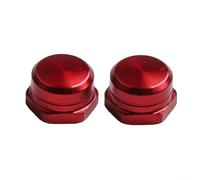 Lot de 2 accessoires de moulinet de pêche en alliage d'aluminium pour écrous de broche M7 conçus pour tiges à vis de poignée à bascule de 7 x 4 mm (main gauche rouge)