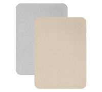 Lot de 2 Accessoires de Réparation de Tissu - Kit pour Toile et Lin, Patch Autocollant Rectangulaire pour Canapé, Meubles, Tente (Beige)