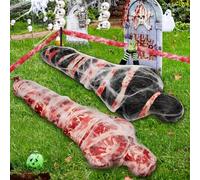 Lot de 2 accessoires de scène pour Halloween, faux cadavres pour Halloween, décoration effrayante, décoration d'Halloween, décoration de fête morte, victimes hantées