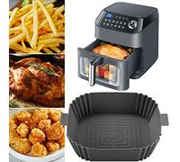 Lot de 2 accessoires en silicone réutilisables pour friteuse à air comprimé Ninja Foodi DZ201/DZ401 AF300UK 8QT, panier de friteuse à air comprimé, four et micro-ondes (carré)