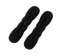 Lot de 2 accessoires pour chignon magique en mousse - Flexible et réutilisable - Accessoire pour cheveux pour femmes et filles - Noir
