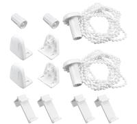 Lot de 2 Accessoires pour Stores Enrouleurs (17 mm/PVC/sans percage) Fixation pour Store Enrouleur Supports de Store Enrouleur pour Store fenetre Store Enrouleur etc